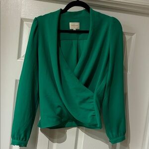 Green Sezane Abelia Blouse